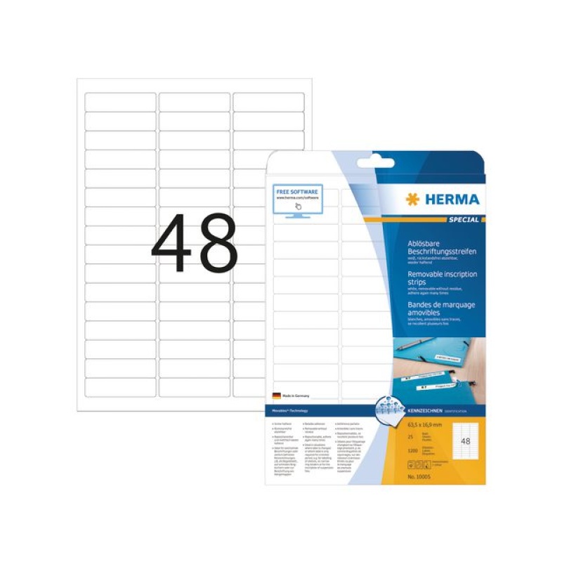 Etiket Herma movable 63,5x16,9/pk1200