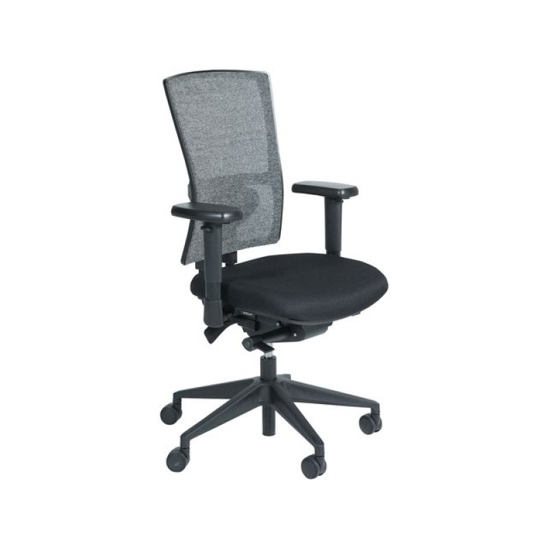 Bureaustoel 400-NPR zwart/ wit mesh wol