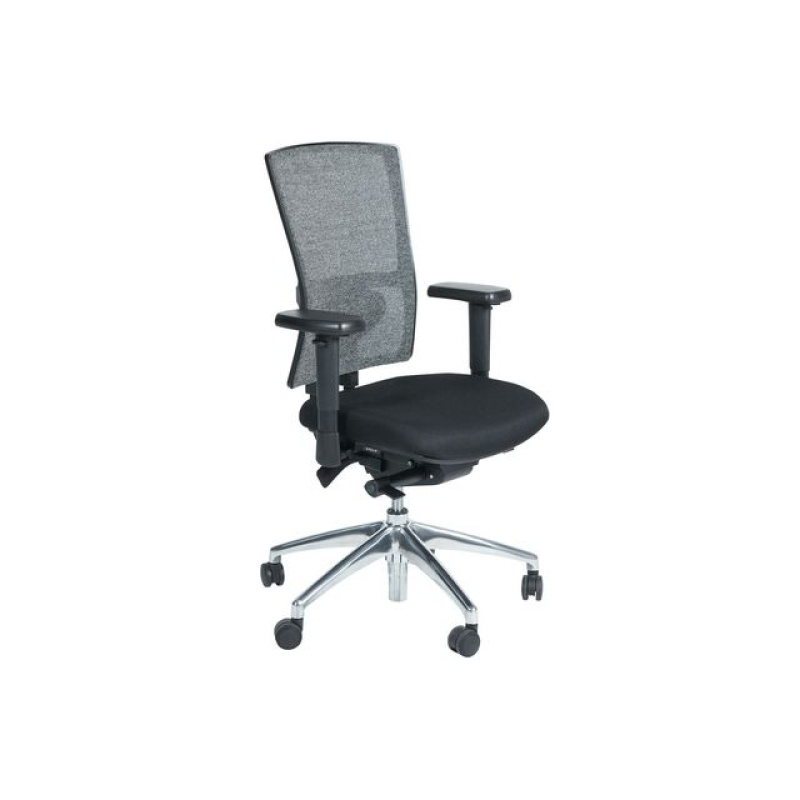 Bureaustoel 400-NPR zw/wit mesh wol, alu