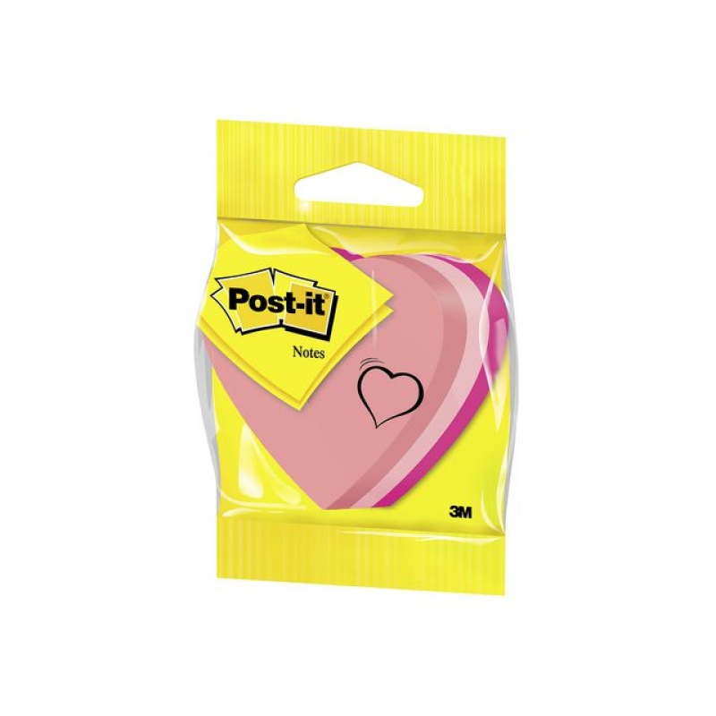 Notitieblok Post-it hart 70x70