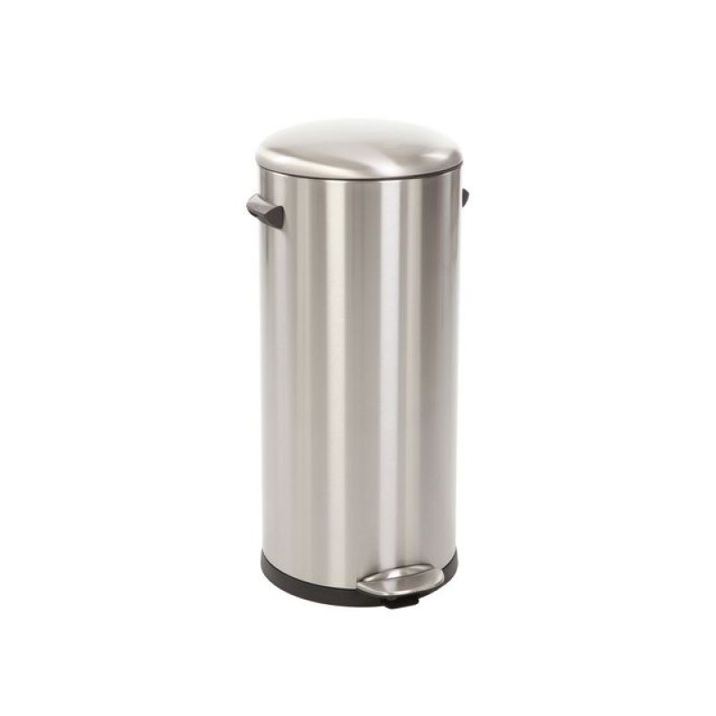 Pedaalemmer rond 30L mat rvs