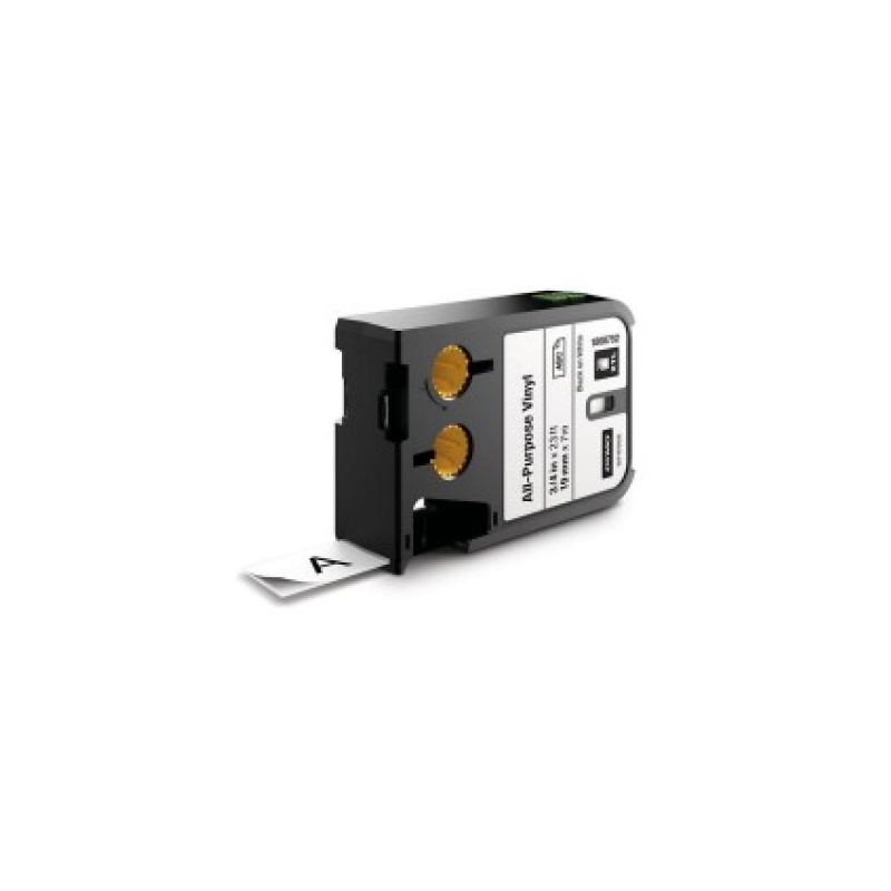 Tape Dymo XTL vinyl 19mm zwart/wit