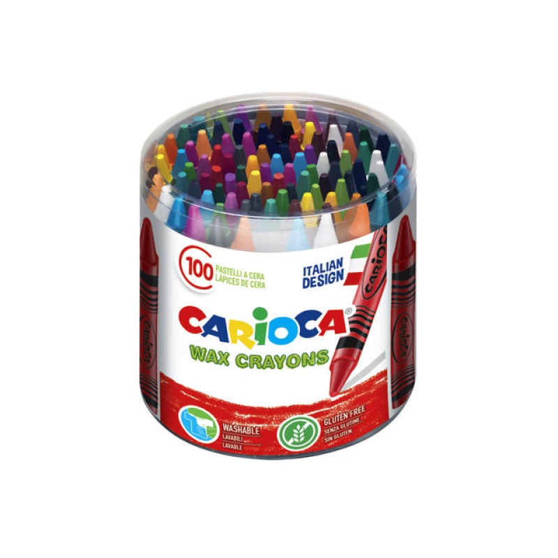 Waskrijt assorti pot/pk100