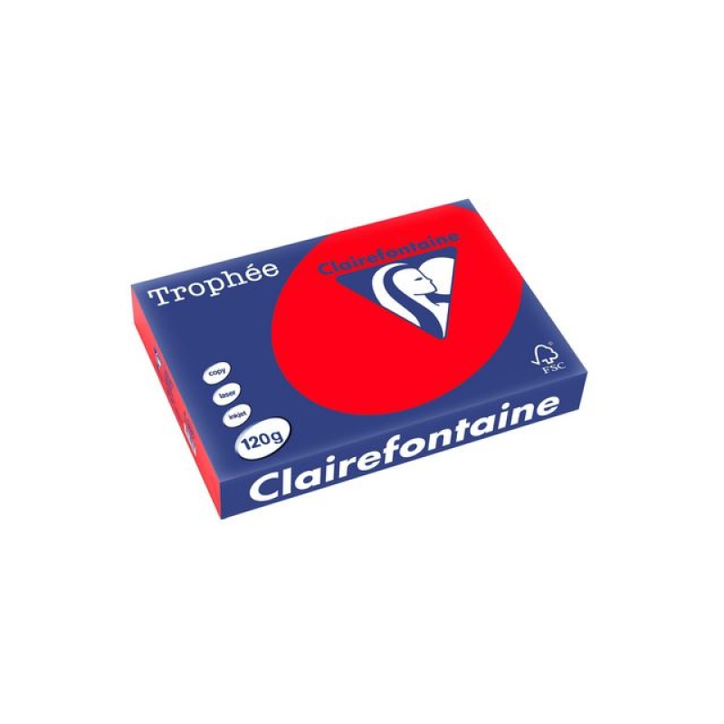 Papier Trophée A4 120g koraalrood/pk250v