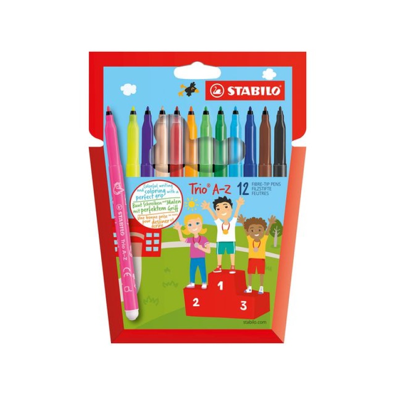 Viltstift Stabilo Trio a-z /pk12