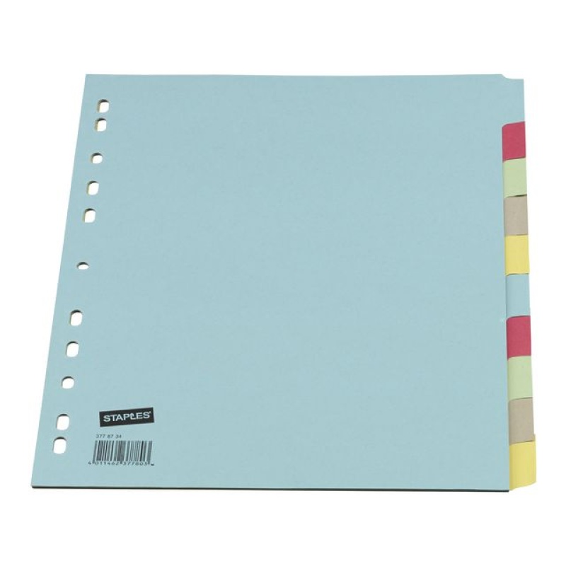 Tabblad SPLS A4 11R karton gekleurd/st10