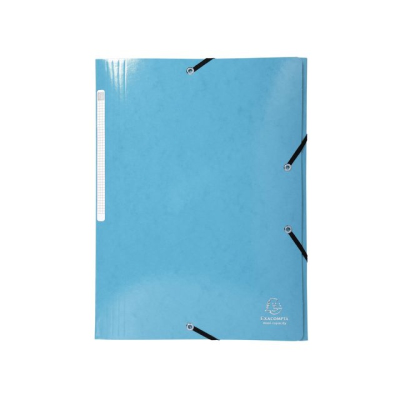 Elastomap Exacompta 3-fl 425g l blauw/25