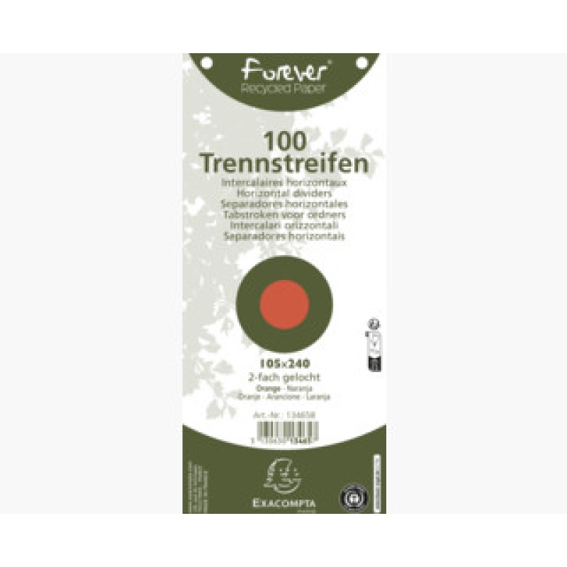 Scheidingsstrook 105x240 oranje/pk 100