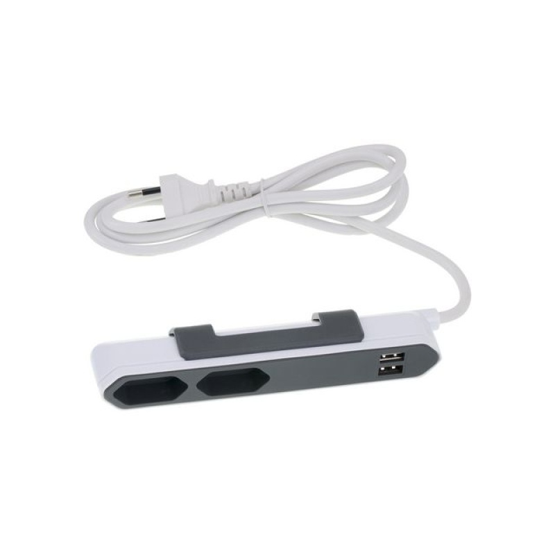 Stekkerdoos 2XEur 2XUsb 2.1A 1,5m wt