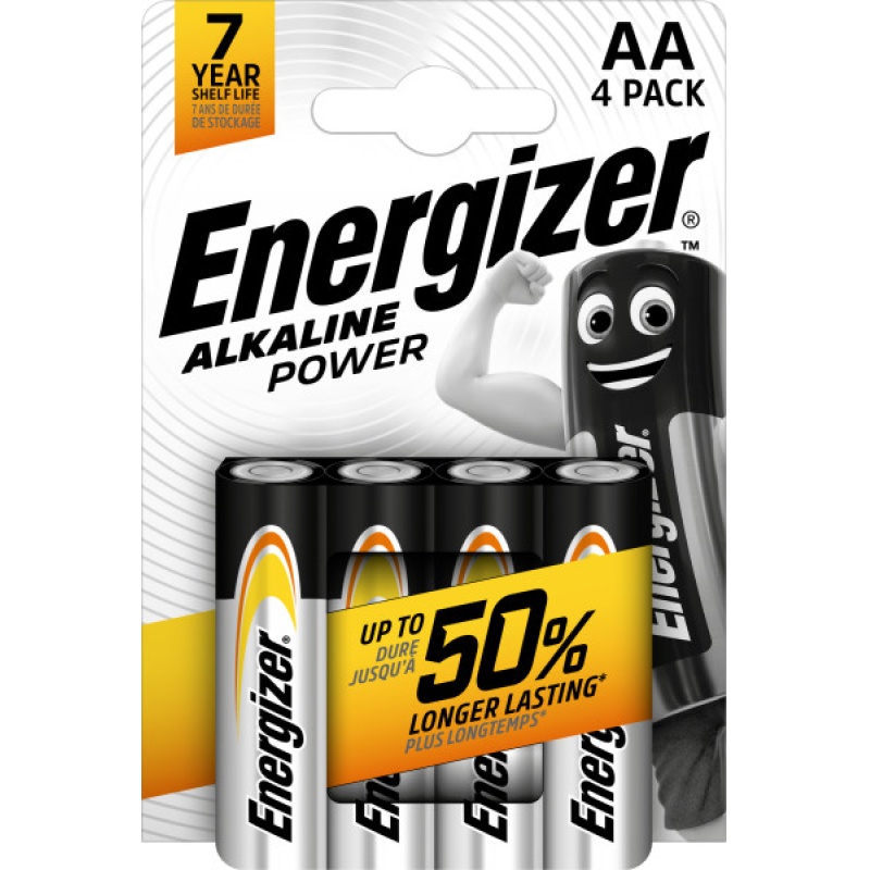 Batterij Energizer Power AA/LR06/pk4