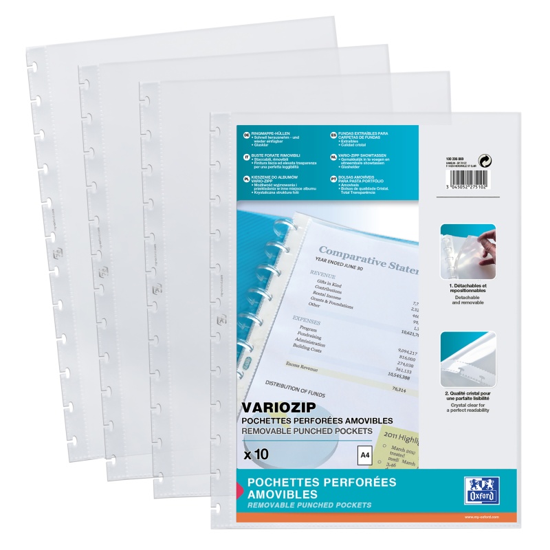 Showtas Vario-zipp A4 0,70mm PP/pk10