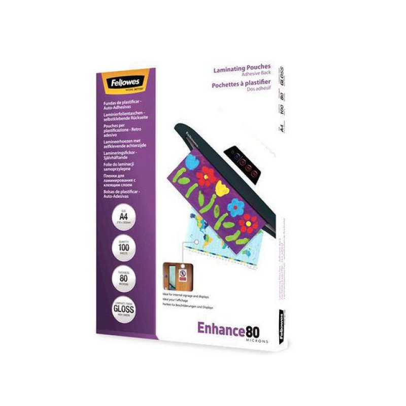 Lamineerhoes Fellowes Zelfkl. A4 80Mic