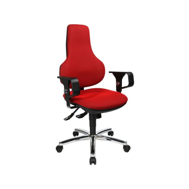 Bureaustoel ergo point deluxe rood