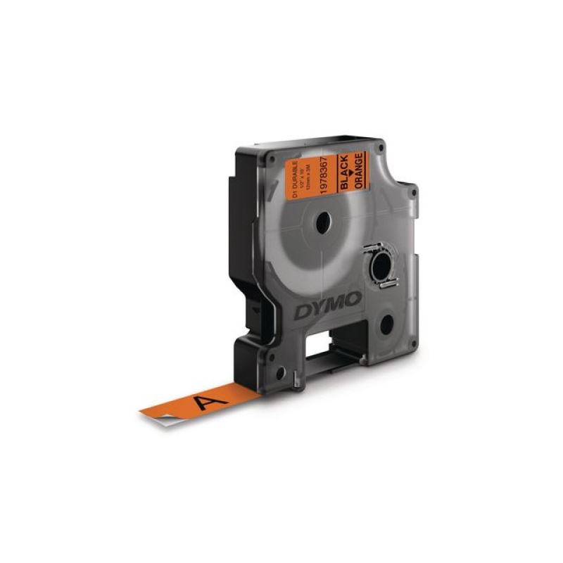 Tape Dymo D1 12mmx3m Zwart/Oranje