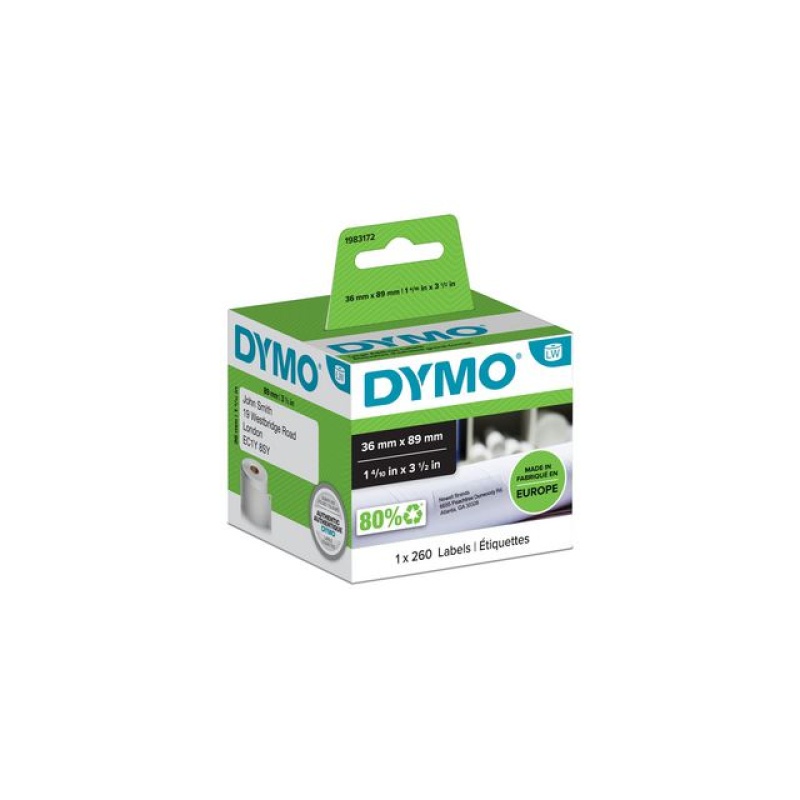 Label Dymo Durable 89x36mm 1x260