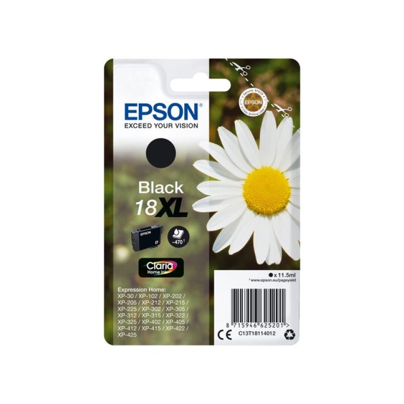 Inkjet Epson T18114012 Zwart(18XL)