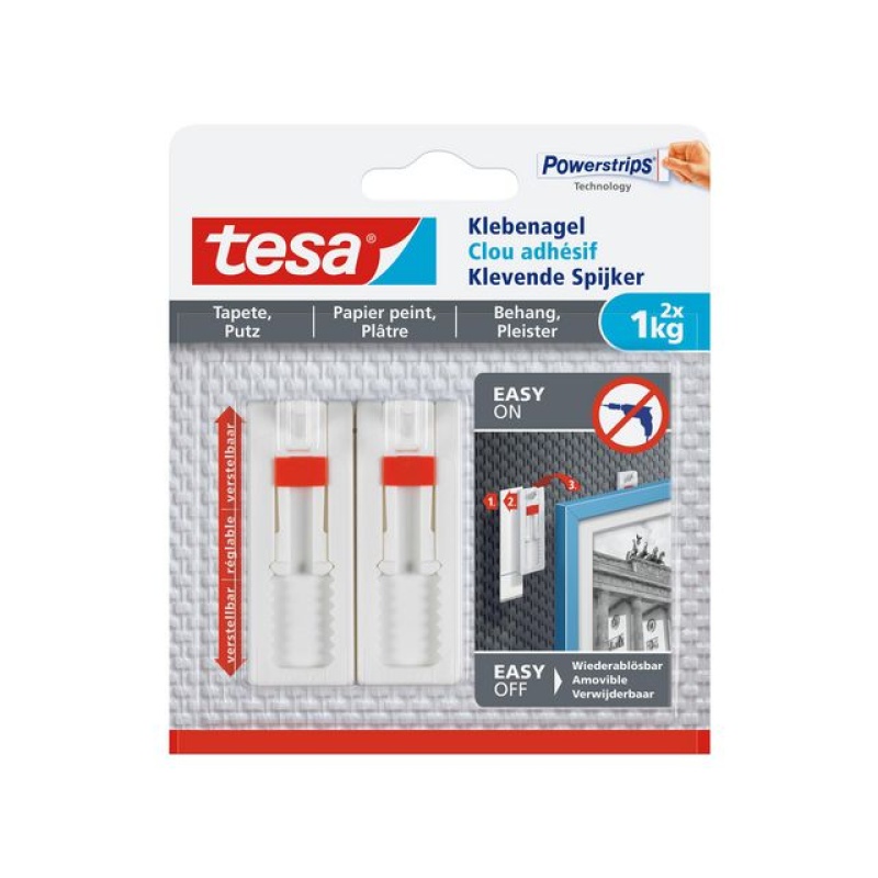 Verstelbare klevende spijker 1kg wt/pk2