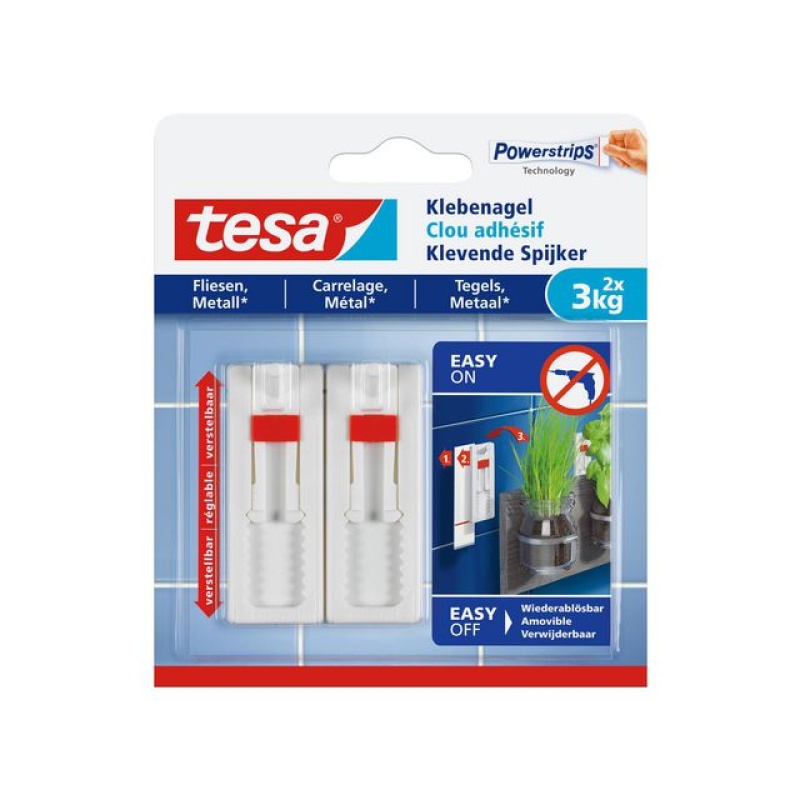 Verstelbare klevende spijker 3kg wt/pk2