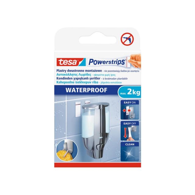 Kleefstrips 2kg waterproef L/pk 6