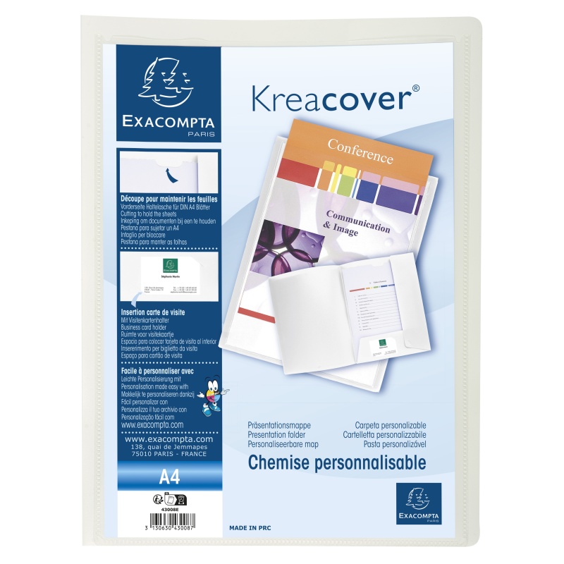 Presentatiemap A4 pp Krea Cover wit