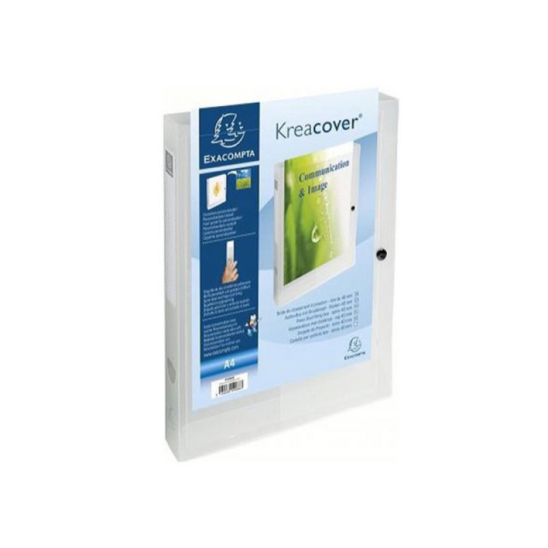 Dossierbox KC A4 40mm PP tr.wit