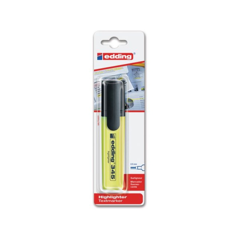 Tekstmarker edding 345 geel ds/10