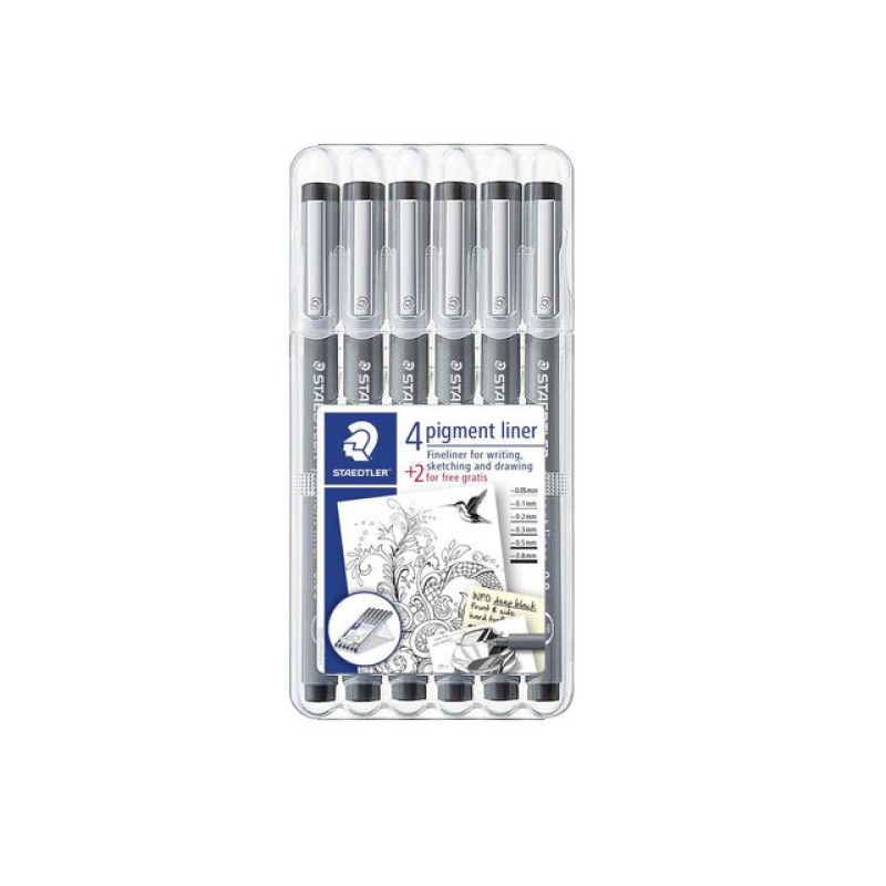 Fineliner Staedtler 308 pigm. ass/set 6