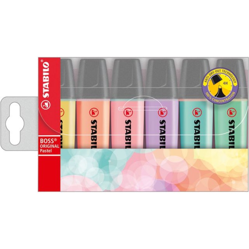 Tekstmarker BOSS original pastel/pk6