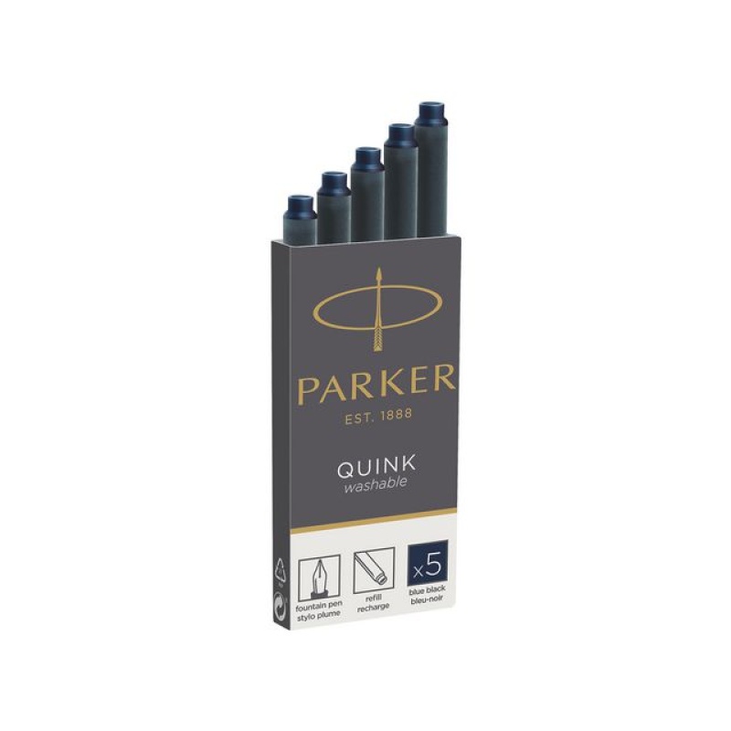 Inktpatroon Parker Quink L dk bl./ds5