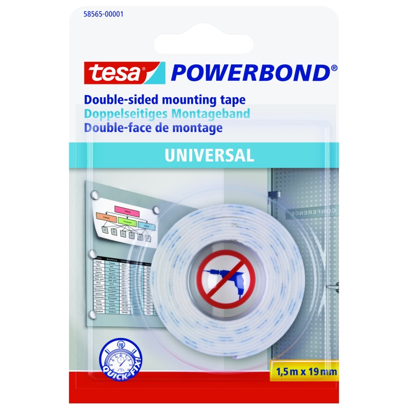 Klussentape Powerbond Uni 19mmx1,5m