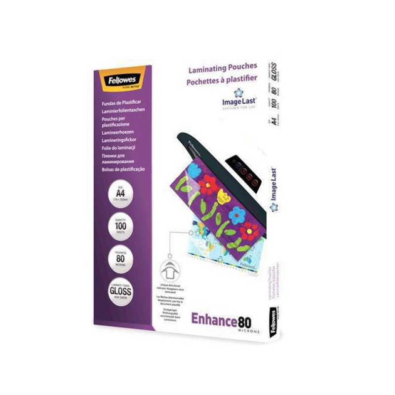 Lamineerhoes Fellowes A4 80Mic/pk100