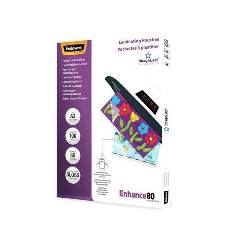 Lamineerhoes Fellowes A3 80Mic/pk100