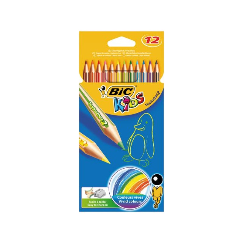 Kleurpotlood Bic Tropicolors ass/pk12