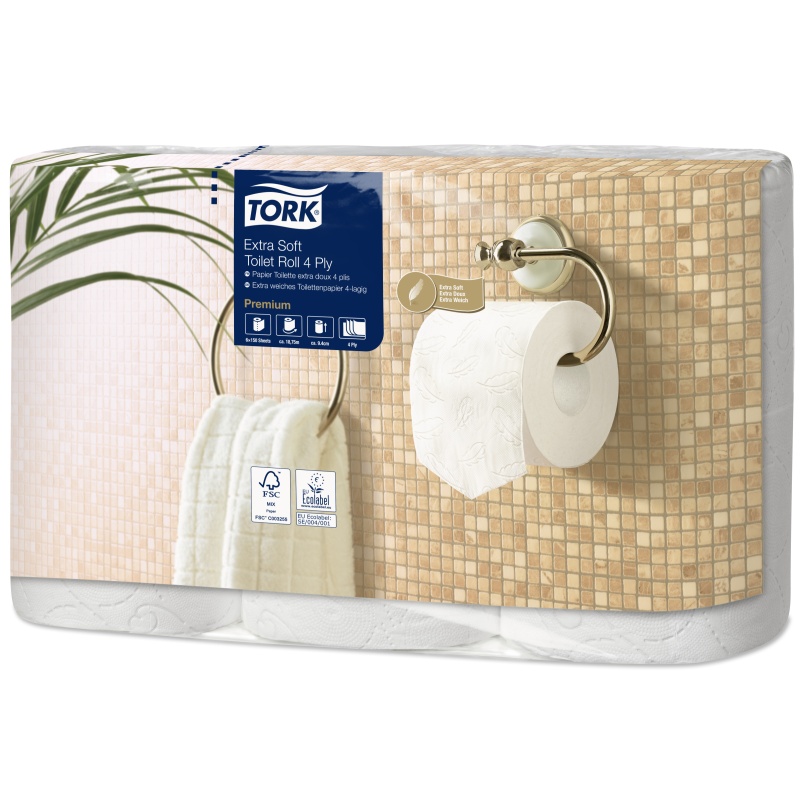 Toiletpapier Tork T4 4L ex soft/pk6x150v