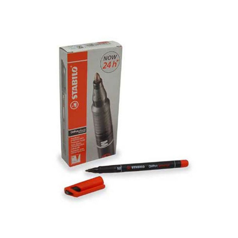 Marker OHP Stabilo 843 M rood/ds10