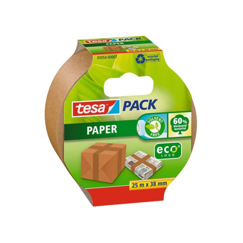 Verpakkingstape ECO papier 38mmx25m br
