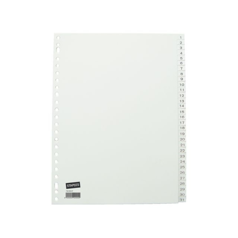 TABBL A4 23R 1-31 WIT PP STAPLES