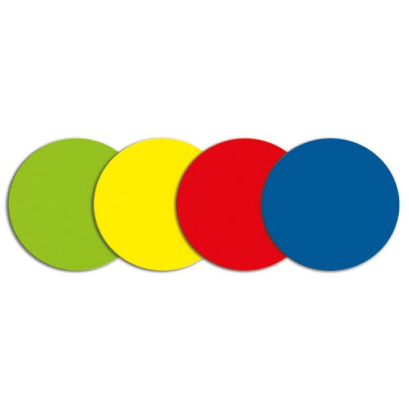 Symbool magnetisch cirkel 30mm rood/pk5