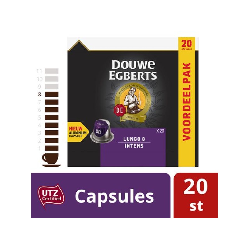 Koffie capsule DE lungo 8 intns /ds10x20