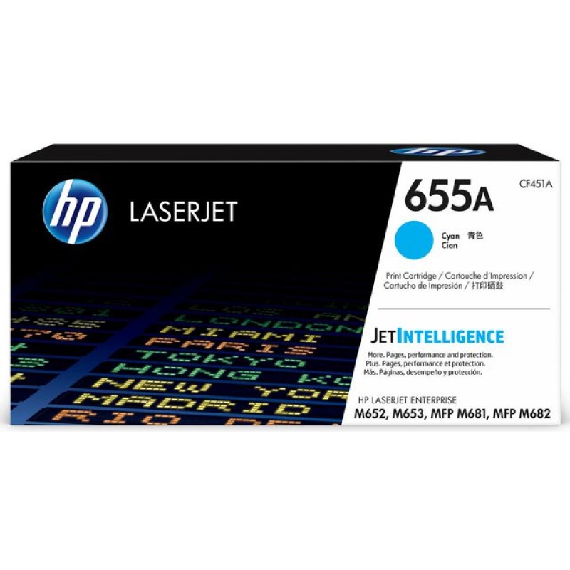 Toner HP 655A CF451A cyaan