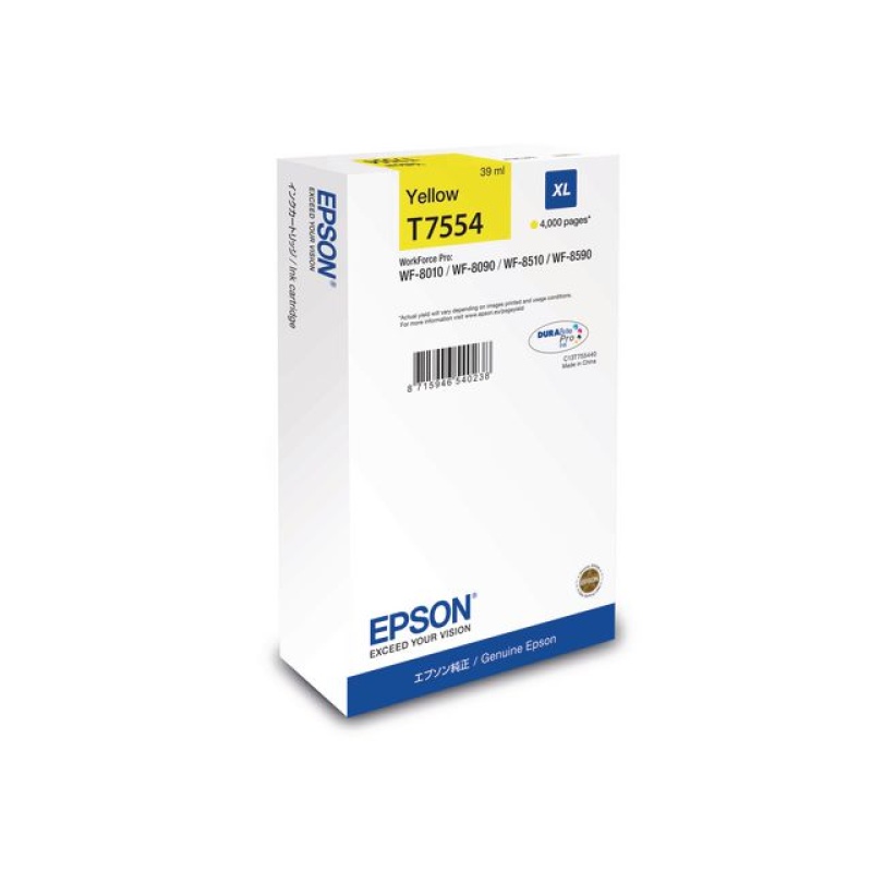 Inkjet Epson T7554 HC+geel