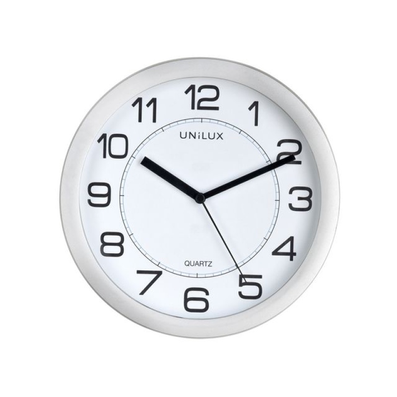 Klok Unilux Attraction rond 22cm grijs