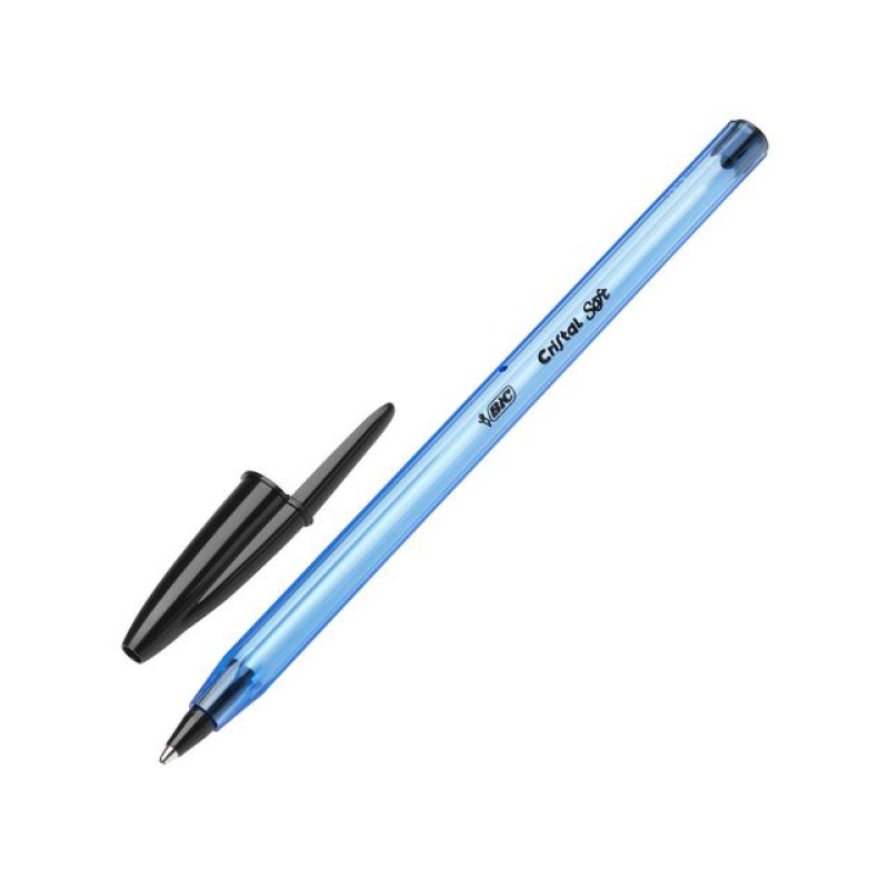 Balpen BiC Cristal Soft 1,2mm zwart/ds50