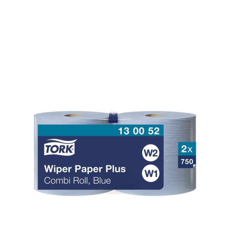 Poetsdoekrol Tork W1 2L Plus 255 bl/pk2