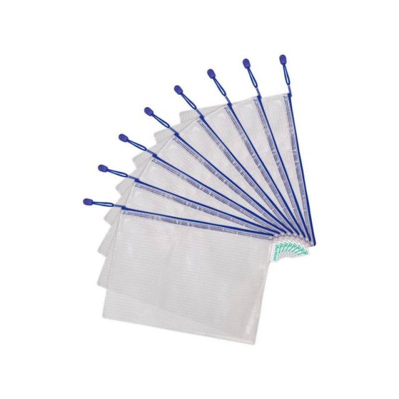Opbergtas Djois A4 met rits blauw/pk8