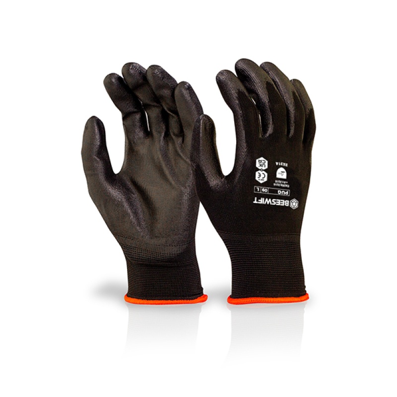 Handschoen PU coated zwart M/ds10