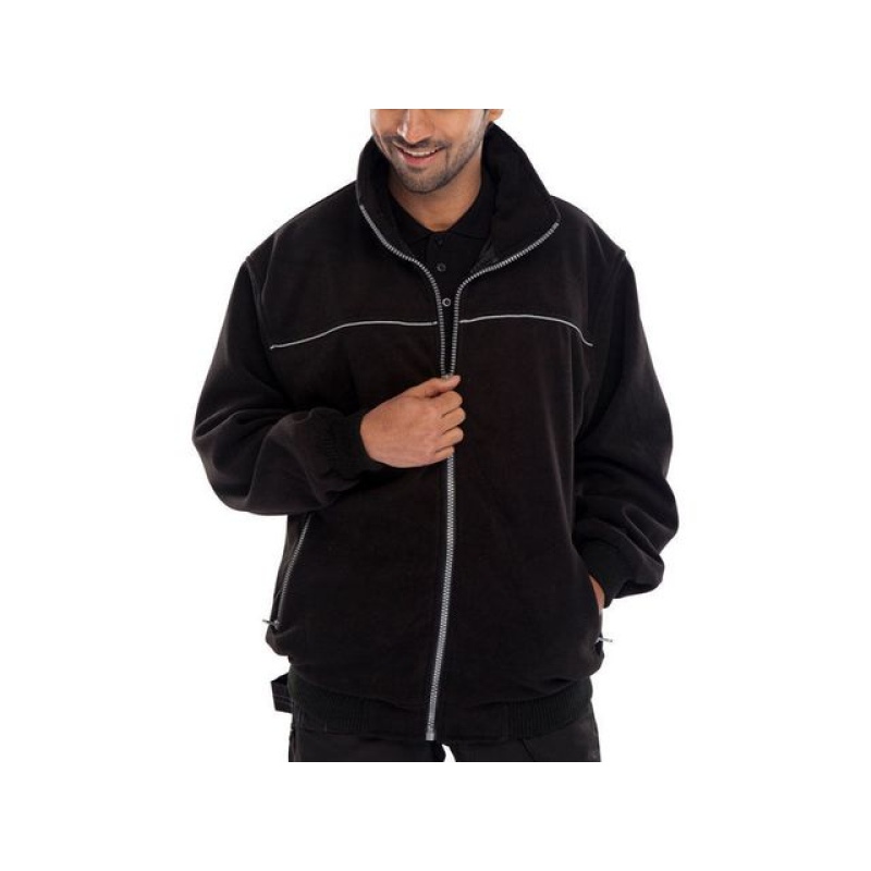 Werkjas fleece zwart XL