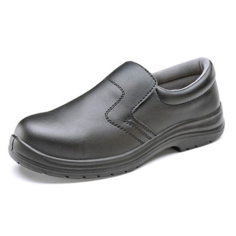 Schoen Microfibre Slipon zwart 48/paar