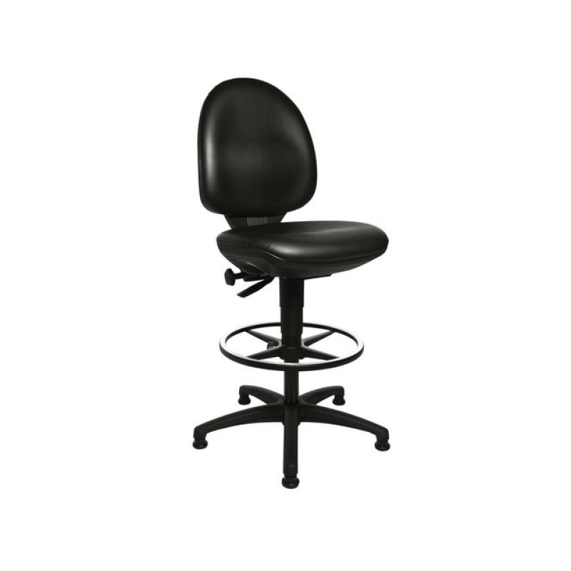 Werkstoel Tec 50 kunstleer zwart