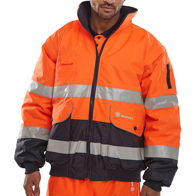 Bomber Werkjas Europa oranje/navy M